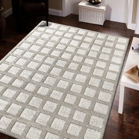Koberec Serenity v béžovej farbe s geometrickým vzorom Šírka: 120 cm | Dĺžka: 170 cm