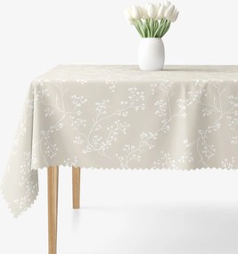 Goldea hranatý teflónový obrus - popínavé rastliny 140 x 220 cm