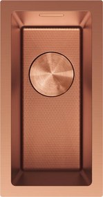 Mexen Trixo, 1-komorový nerezový drez 230 x 440 mm, brúsená meď, vzor voština, 6411221000-65HC