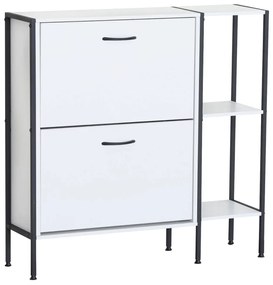 Botník SOVIO, 2 poschodia, biela