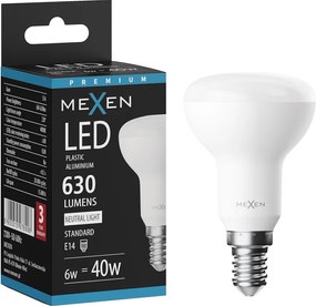 Mexen Nova, LED žiarovka E14, R50, 6W, Neutrálna - 4000K, 630 lm - L103-E14-0640-01