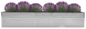Záhradný kvetináč pozinkovaná oceľ 400x80x45 cm Dekorhome Sivá