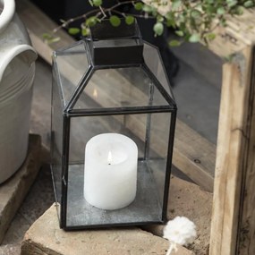 Ib Laursen Sklenený lampáš Norr Black 25,5 cm