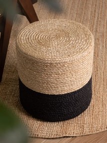 Taburetka Hanse Home JUTTA naturálna zlatá / čierna