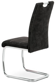 BONTEC Jedálenská stolička, čierna, látka, HC-483 BK3 Farba: Hnedá