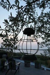 Chic Antique LED lampáš na solárne napájanie 22 cm