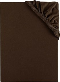 Plachta posteľná tmavohnedá jersey EMI, Plachta 160x200