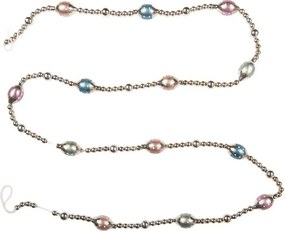 Decoration Christmas Garland ? 2x180 Cm Silver Colored Glass - ? 2*180 cm