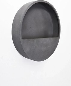 Kvetináč na stenu MURA, sklolaminát, Ø 50 cm, sivá