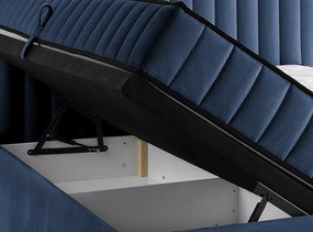 Posteľ Joy 180x200 cm, námornícka modrá látka