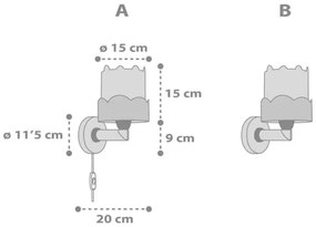 Dalber 61159S - Detské nástenné svietidlo BUNNY 1xE27/60W/230V oranžová