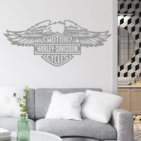 Veselá Stena Samolepka Harley Davidson orol Farba: šedá, Veľkosť: 80 x 34 cm