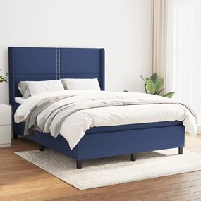 Boxspring posteľ s matracom modrý 140x190 cm látka 3131351
