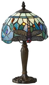 Endon 64088 - Stolná lampa Tiffany DRAGONFLY 1xE14/40W/230V priemer 20 cm