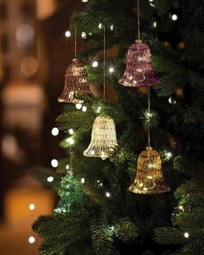 SIRIUS LED skleněný zvonek, hnědý, 9 cm