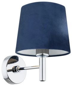Argon 3908 - Nástenná lampa BOLZANO 1xE27/15W/230V modrá/lesklý chróm