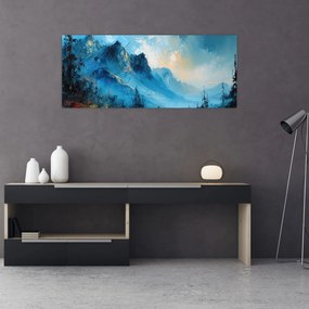 Obraz - Maľba hôr (120x50 cm)
