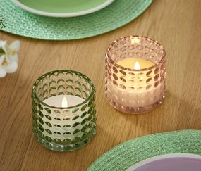 Sviečky z pravého vosku s LED diódou v skle, 2 ks