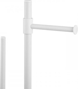 Erga Sisu, držiak na toaletný papier so zásobníkom a WC kefou 3v1, biela-hnedá, ERG-YKA-P.SISU-WHT-B