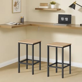 Barová stolička OSKAR LBC065B11 sonoma / čierne nohy