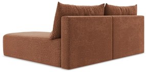 Rozkladacia/s úložným priestorom rohová pohovka v tehlovej farbe (pravý roh) Kalena – Makamii