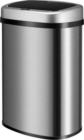 Automatický bezdotykový odpadkový kôš 50 l – strieborný
