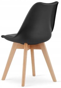 Jedálenský set 1+4, stôl KAMI 80x80 biely + stolička BALI MARK čierna