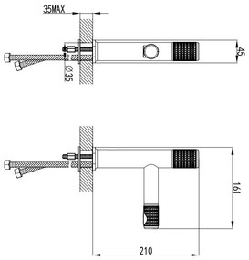 F-Design Ardesia, umývadlová batéria, čierna matná-ružové zlato, FD1-ARD-2-25