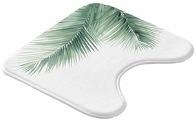 Biela/zelená WC kúpeľňová predložka 45x45 cm Havane – douceur d'intérieur