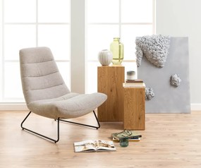 Designové lounge křeslo Milford II boucle béžové
