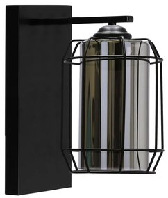 Candellux Čierne nástenné svietidlo Jonera pre žiarovku E27 21-08411