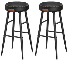 Kolekcia EKHO – Súprava barových stoličiek 2 ks, čierna farba