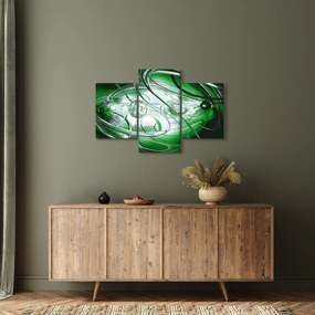 Zelený abstraktný obraz (90x60 cm)