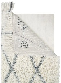 Krémový prateľný ručne tkaný vlnený koberec 140x200 cm Berber Soul – Lorena Canals