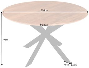 Okrúhly jedálenský stôl Fabrico 130 cm akácia