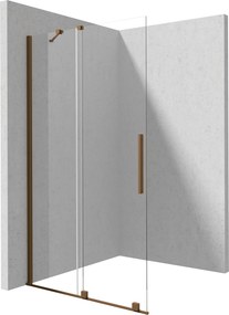 Deante Sprchová zastena Walk-in Prizma, posuvná - KTJ C30R 100 cm, bronz kartáčovaná - bez vaničky