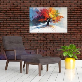 Obraz - Pestrofarebný strom (90x60 cm)