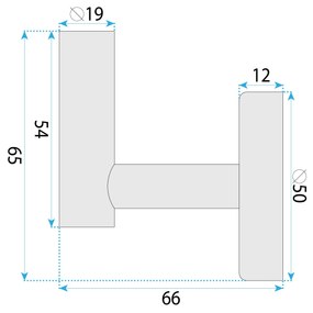 Rea Modern, 1-háčik na uterák, 6606, medená matná, REA-98004