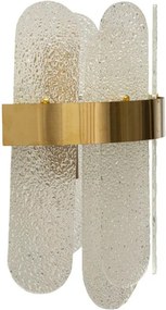 Sklenené nástenné svietidlo v zlatej farbe Gris – Mauro Ferretti