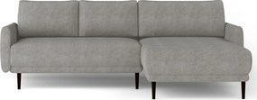Rohová sedačka Soho, svetlo šedá štruktúrovaná látka, pravý roh