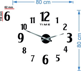 SENTOP | Moderné nalepovacie nástenné hodiny | SENTOP 12P035-Wall clock analógové