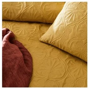 Sammer Žltý prehoz na posteľ s originálnym prešívaním v rozmere 200x220 cm 5908224067050