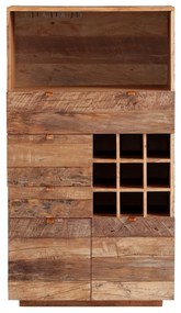 furniture-nabytek.cz - Masívna komoda Oldwood z recyklovaného tvrdého dreva, lakovaná, prírodná farba – 80×40×145 cm