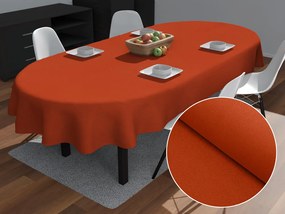 Biante Dekoračný oválny obrus BKU-105 Tehlovo červený 140x200 cm