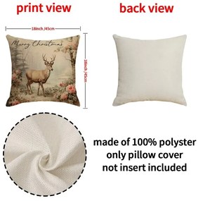 Vianočná obliečka na vankúš BELIEVE 45x45 cm, červená