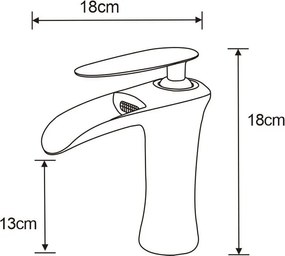 Mexen Lyra umývadlová batéria, zlatá, 745300-50