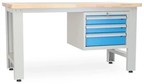 Dielenský stôl Solid OAK-03, 150 cm, závesný box, dub