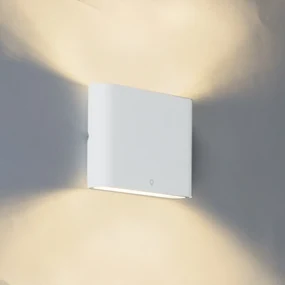 Moderná vonkajšia nástenná lampa biela 11,5 cm vrátane LED - Batt