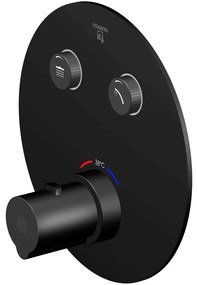 STEINBERG 390 termostatická batéria pod omietku, s funkciou pushtronic, pre 2 výstupy, matná čierna, 39043213S