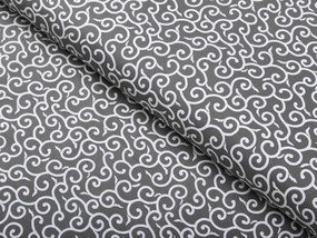 Biante Vankúš valec bonbon Sandra SA-258 Ornamenty na tmavo sivom 15x80 cm